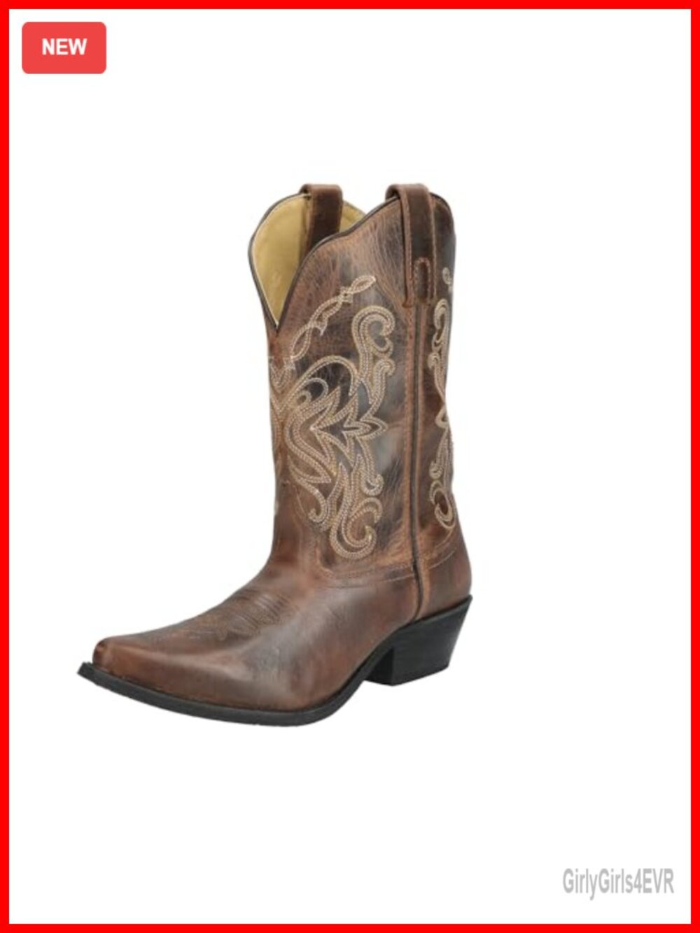 Smoky Mountain Leather Western Boot Snip Toe Madison